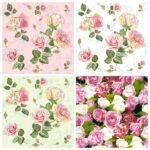 Decoupage Paper Napkins - Floral 26 - Roses (4 Sheets)