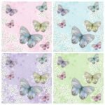 Decoupage Paper Napkins - Butterflies (4 Sheets)