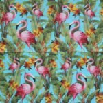 Decoupage Paper Napkins - Flamingos Aqua