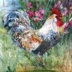 Decoupage Paper Napkins - Aquarell Rooster