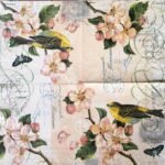 Decoupage Paper Napkins - Bird And Blossom