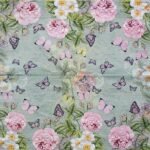 Decoupage Paper Napkins - Botanical Green with Butterflies