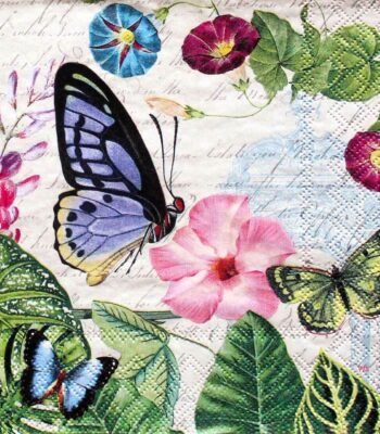 Decoupage Paper Napkins - Butterfly - Romantic Pure