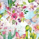 Decoupage Paper Napkins - Roses & Cacti