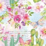 Decoupage Paper Napkins - Roses & Cacti