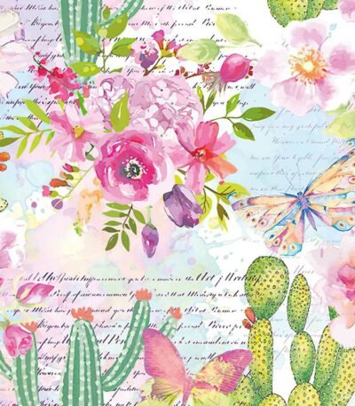 Decoupage Paper Napkins - Roses & Cacti