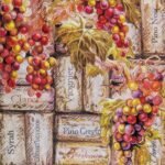 Decoupage Paper Napkins - Grapes and Corks