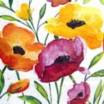 Decoupage Paper Napkins - Aquarell Poppy