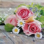 Decoupage Paper Napkins - Roses Pink