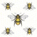Decoupage Paper Napkins - Flying Bees