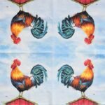 Decoupage Paper Napkins - Rooster Kukeleku