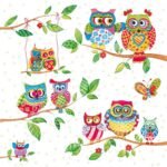 Decoupage Paper Napkins - Owls In Summerland