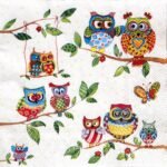 Decoupage Paper Napkins - Owls In Summerland