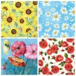 Decoupage Paper Napkins - Floral 28 - Mixed Flowers (4 Sheets)
