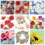 Decoupage Paper Napkins - Mixed Florals 1 (9 Sheets)