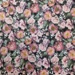 Decoupage Paper Napkins - Vintage Flowers Black