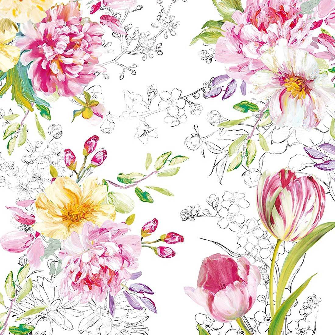 Decoupage Paper Napkins - Queens Garden - The Tissue Store Decoupage Paper Napkins - Queens Garden