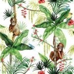 Decoupage Paper Napkins - Orangutan White