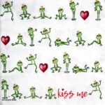 Decoupage Paper Napkins - Kiss Me Frog