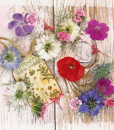 Decoupage Paper Napkins - Summer Flowers