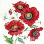 Decoupage Paper Napkins - Poppy Scene