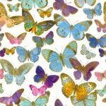 Decoupage Paper Napkins - Golden Butterflies