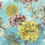 Decoupage Paper Napkins - Blossom Tale Turquoise