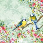 Decoupage Paper Napkins - Bird Watching Green