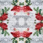 Decoupage Paper Napkins - Deux Roses Classique Grey