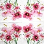 Decoupage Paper Napkins - Flowers & Dragonfly