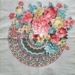 Decoupage Paper Napkins - Bunch of Flowers with Mandala Warm Grey