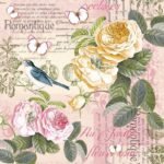 Decoupage Paper Napkins - Bird / Floral / Butterflies -Romantique
