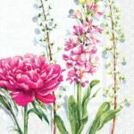 Decoupage Paper Napkins - Pfingstrosen Light Blue