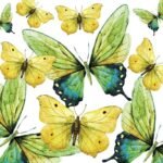 Decoupage Paper Napkins - Green Butterflies