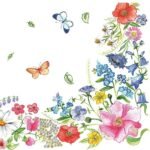Decoupage Paper Napkins - Blossom Border