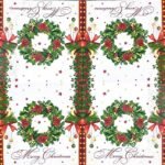 Decoupage Paper Napkins - Merry Christmas Wreath
