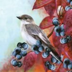 Decoupage Paper Napkins - Bird on Blackthorn