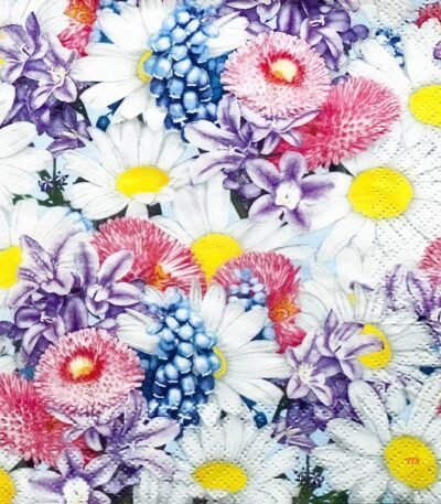 Decoupage Paper Napkins - Fresh Spring Flowers