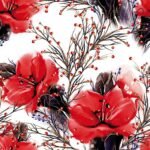 Decoupage Paper Napkins - Two Amaryllis Red