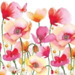 Decoupage Paper Napkins - Aquarell Poppies & Daisies
