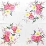 Decoupage Paper Napkins - Delicate Flowers Composition