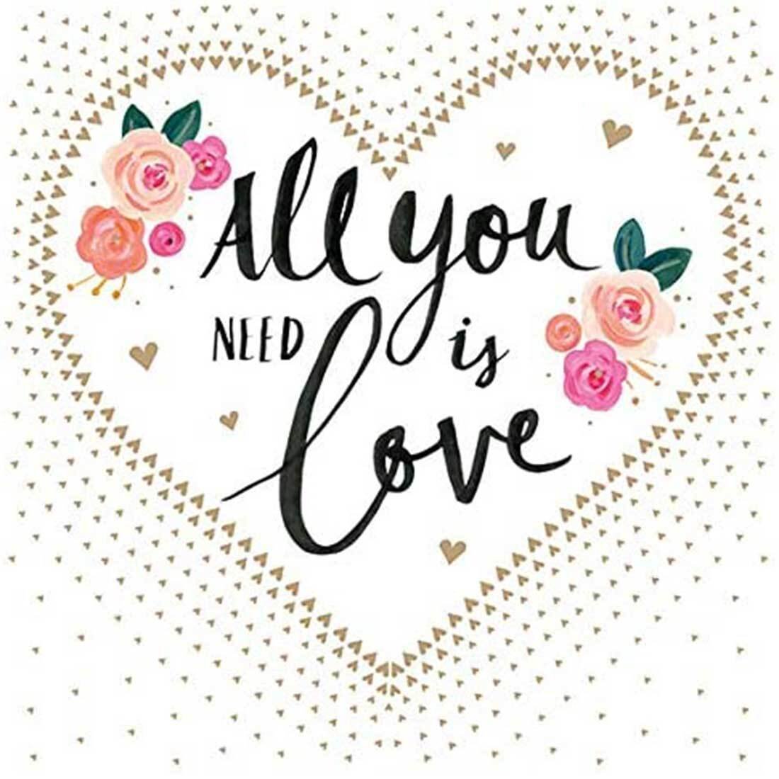 Decoupage Paper Napkins - All You Need is Love - The Tissue Store Decoupage Paper Napkins - All You Need is Love