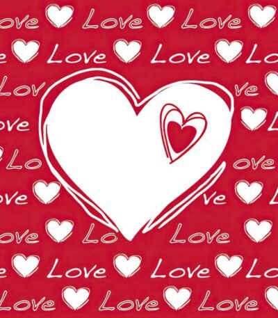 Decoupage Paper Napkins - Love Heart Red