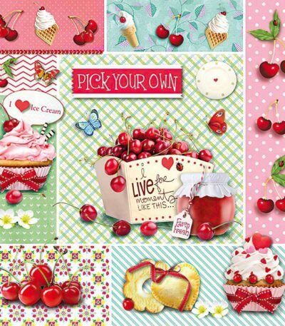 Decoupage Paper Napkins - Red Cherries
