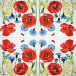 Decoupage Paper Napkins - Cornflower And Poppy