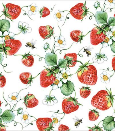 Decoupage Paper Napkins - Strawberries All Over