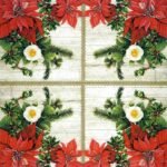 Decoupage Paper Napkins - Poinsettia On Wood