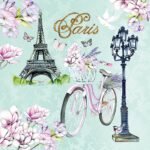 Decoupage Paper Napkins - Bike in Paris
