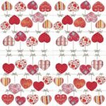 Decoupage Paper Napkins - Hearts on Wire