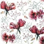 Decoupage Paper Napkins - Winter Amaryllis